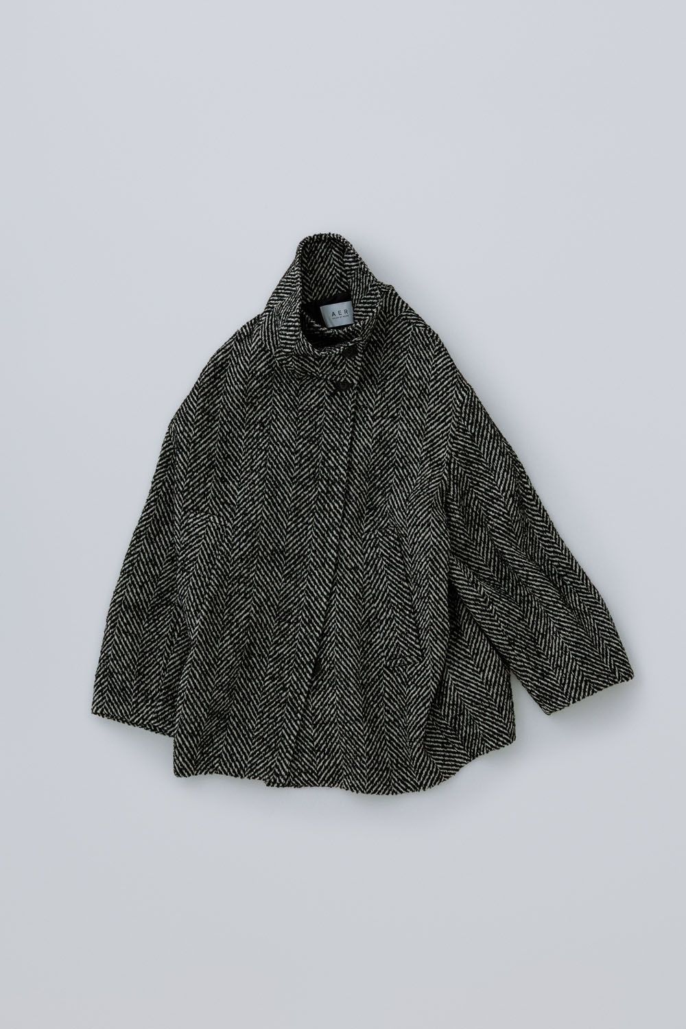 WOOL STAND-COLLAR MID-LENGTH COAT
