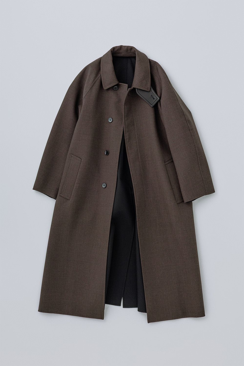 WORSTED WOOL REVERSIBLE BALMACAAN COAT