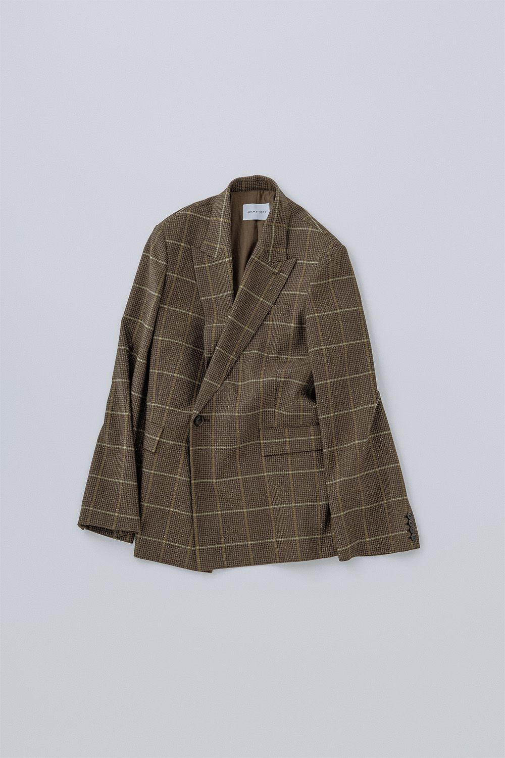 DOUBLE-BREASTED CHECK JACKET
