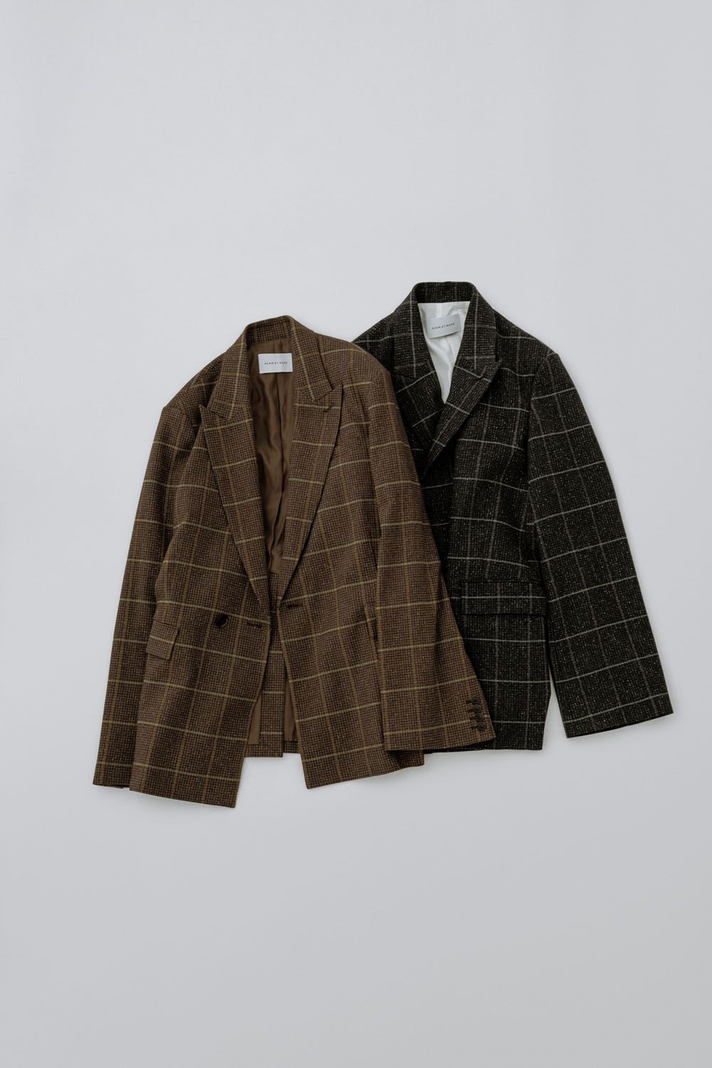 DOUBLE-BREASTED CHECK JACKET
