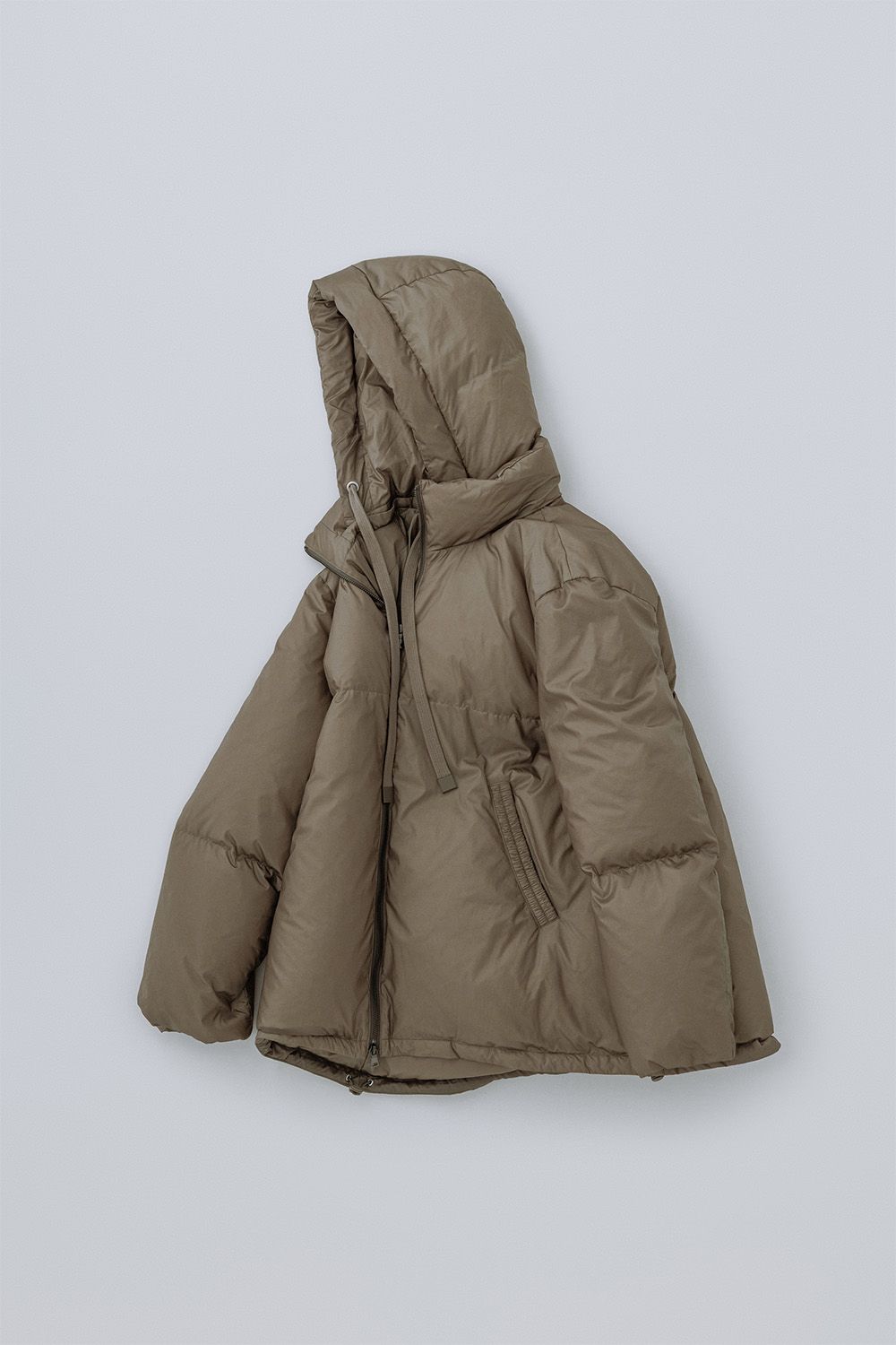 2WAY HOODED MID-LENGTH DOWN JACKET